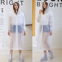 Raincoat Long-style adult waterproof single tourist Children disposable outdoor portable male and female rain cape transparent