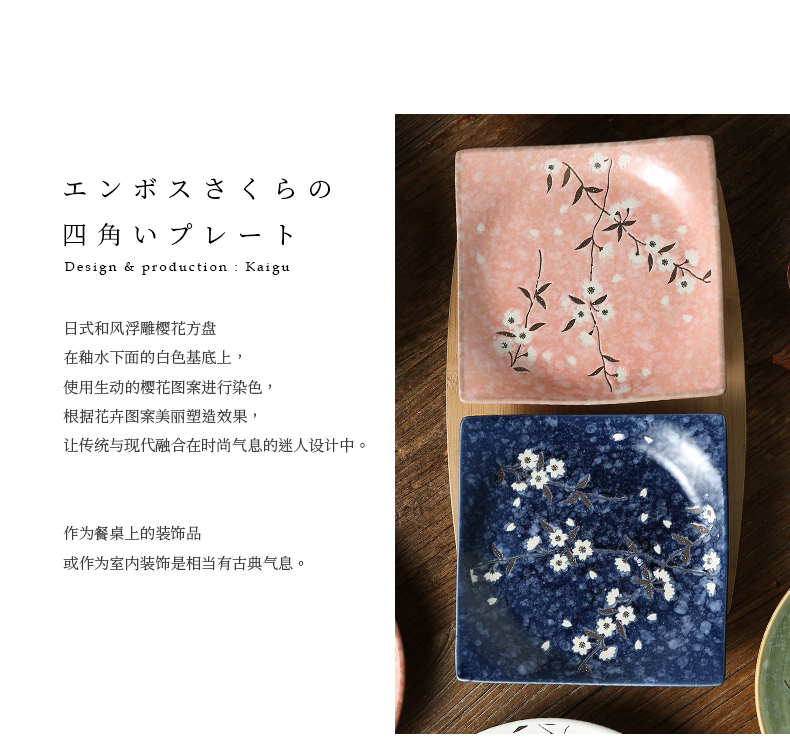 Japanese steak and ceramic plate side of dish dish to eat all the fruit salad platter home plate tableware