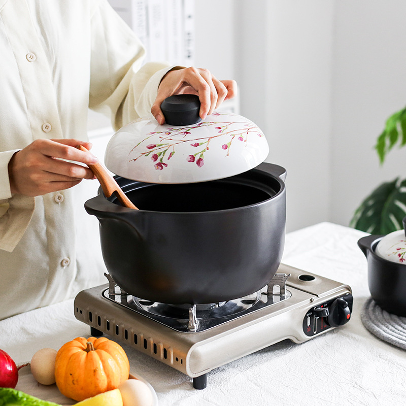 Japanese ceramic casserole stew soup household gas small casserole soup rice with rice, rice, such as special sand pot