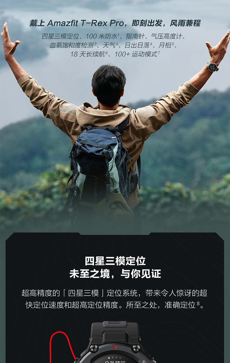 华米 T-Rex Pro 户外运动腕表 智能手表 血氧/心率/NFC 图7