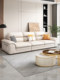 Italian-Style Minimalist Small Apartment Tech Fabric Sofa for Living Room, Modern Simple Straight-Row Three-Seater, Light Luxury 2025 New Model