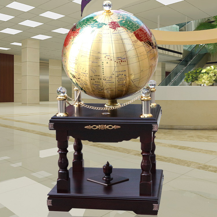 Pure Copper Globe Floor-Standing Ornament, Large Office and Hotel Decoration, Company Opening, Housewarming, Graduation Gift for School Pure Copper Globe Floor-Standing Ornament, Large Office and Hotel Decoration, Company Opening, Housewarming, Graduation Gift for School