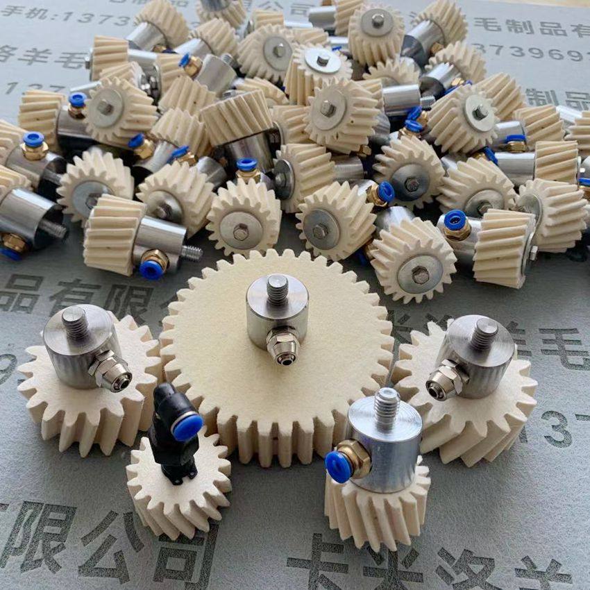 Wool Felt Gear Drive Piece Rack Tooth Surface Lubrication High Precision Abrasion Resistant Straight Skew Gear Laser Machine Mechanical Arm