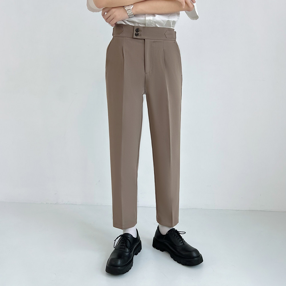 Неаполь небольшой брюки мужской свободный продвинутый драпировка девять очков весна талия случайный 𫔮 прямо костюм брюки 