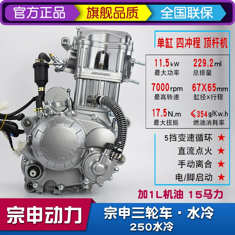 Power Water Cool 150 175 200 250CC Четырёхколёсный трицикл мотоцикл набор двигателя выпуск
