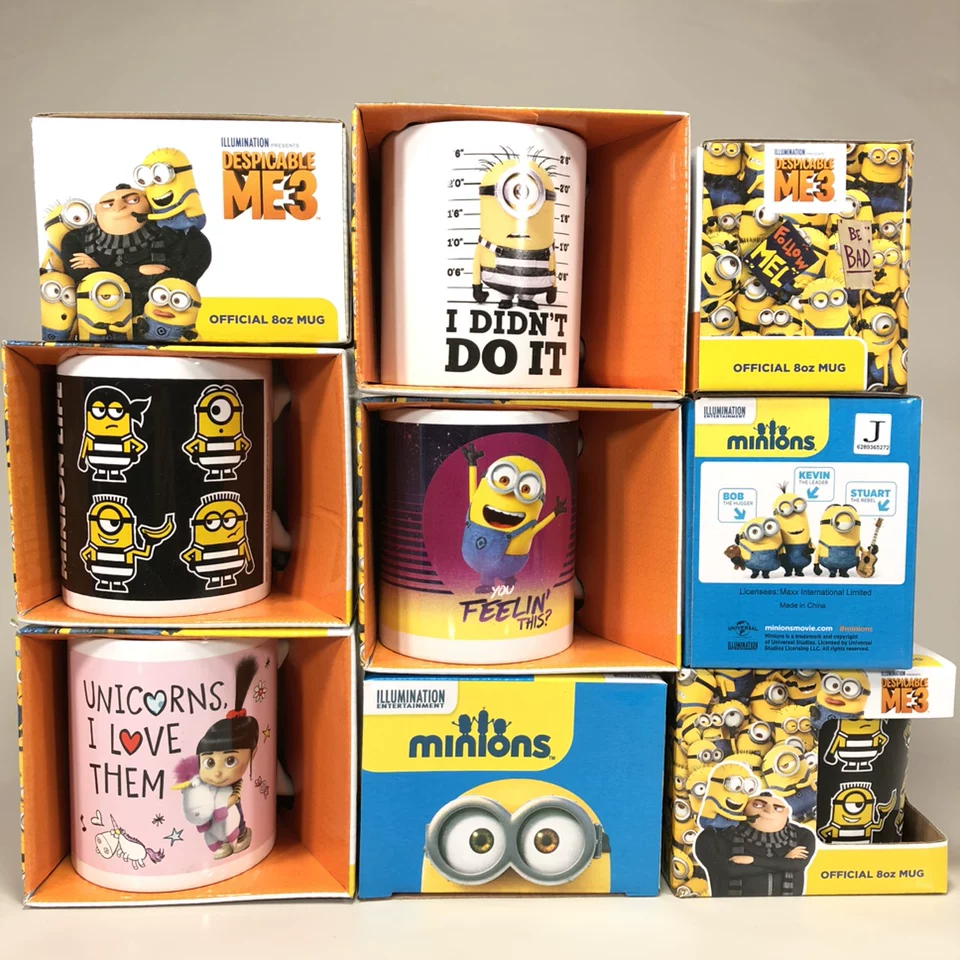 小黄人Minions神偷奶爸艾格尼丝陶瓷咖啡杯礼盒装亲子杯儿童水杯