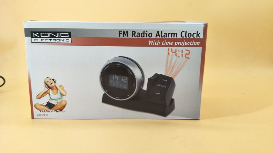 Clock control radio FM clock Alarm clock Temperature display projection clock radio Perpetual calendar External ring