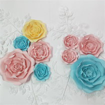 Paper flower decoration wedding wedding background flower wall three-dimensional beauty salon jewelry window shopping mall large simulation flower