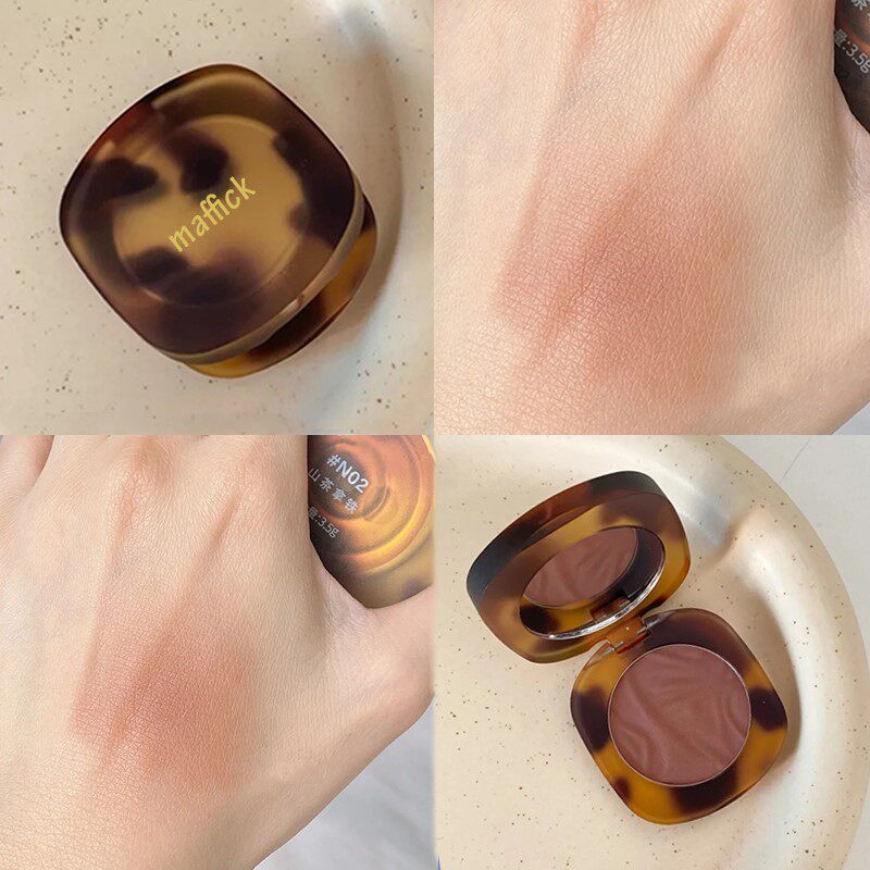 New glass amber blush powder plate nude makeup natural lasting female vitality orange sun red cheap beginners