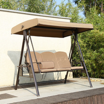 Outdoor swing home courtyard outdoor swing chair hanging rocking chair double three person balcony hanging chair hanging chair hanging basket hammock