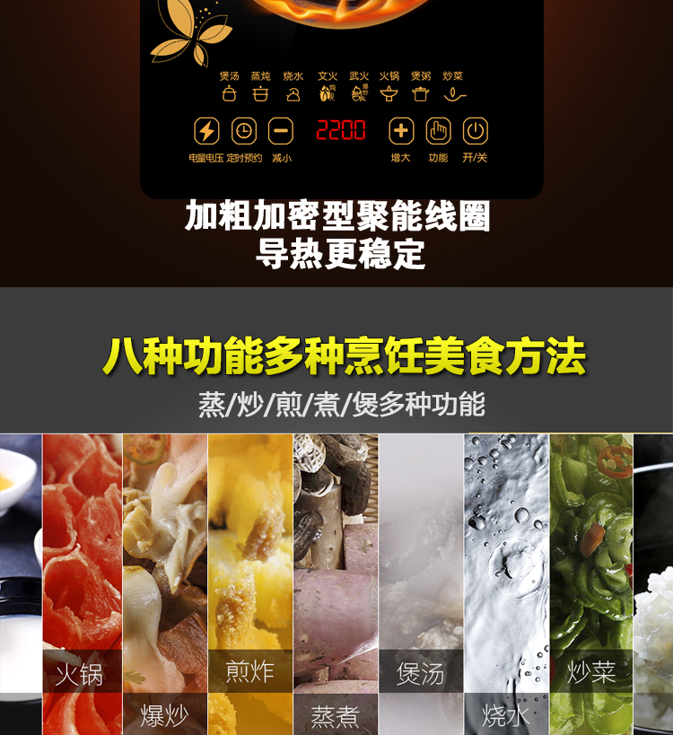 Bếp điện từ cảm ứng nấu ăn tại nhà một ký túc xá sinh viên tiết kiệm năng lượng nhỏ Ưu đãi đặc biệt với nồi nấu đầy đủ - Bếp cảm ứng bếp từ đơn giá rẻ