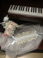 Синее платье-комбинация, синяя повязка на голову, Lolita Jsk