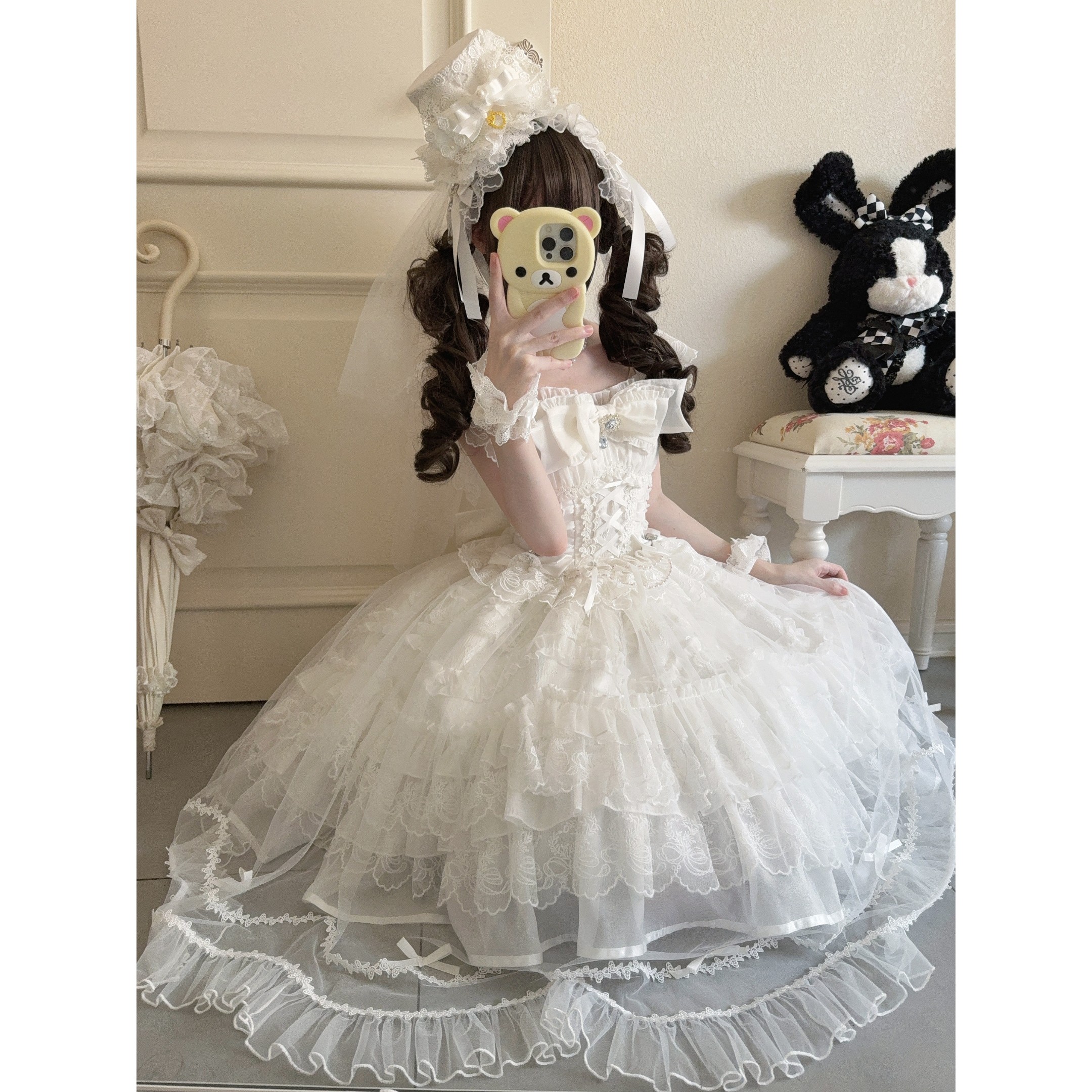 [Eternal Vow] ~ White Sugar Girl Original Design Light Wedding Lolita Dress Jsk Strap Dress