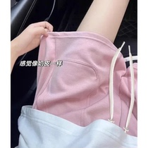 孕妇抽绳短裤夏季新款薄款奶皮裤休闲时尚短裤A字工装短裤