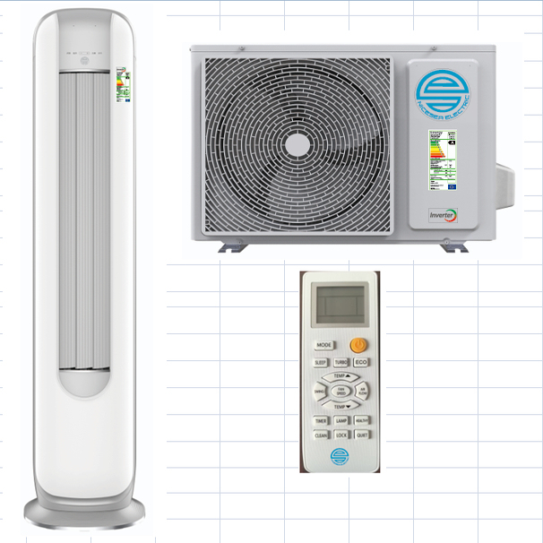 Foreign Trade Export Air Conditioner 220V50-60Hz 3P 24000Btu Variable Frequency Cylindrical Cabinet Unit