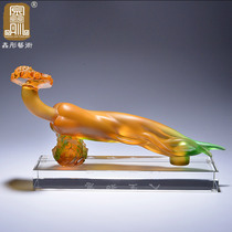 Ancient Law Glazed Pendulum Pieces Handicraft Life Ruyi Retirement Birthday Gift Custom Lettering For Elderly Manufacturers