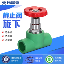 Weixing globe valve PPR valve 4 minutes 6 minutes 1 inch welding gate valve home hot and cold water main switch valve plastic