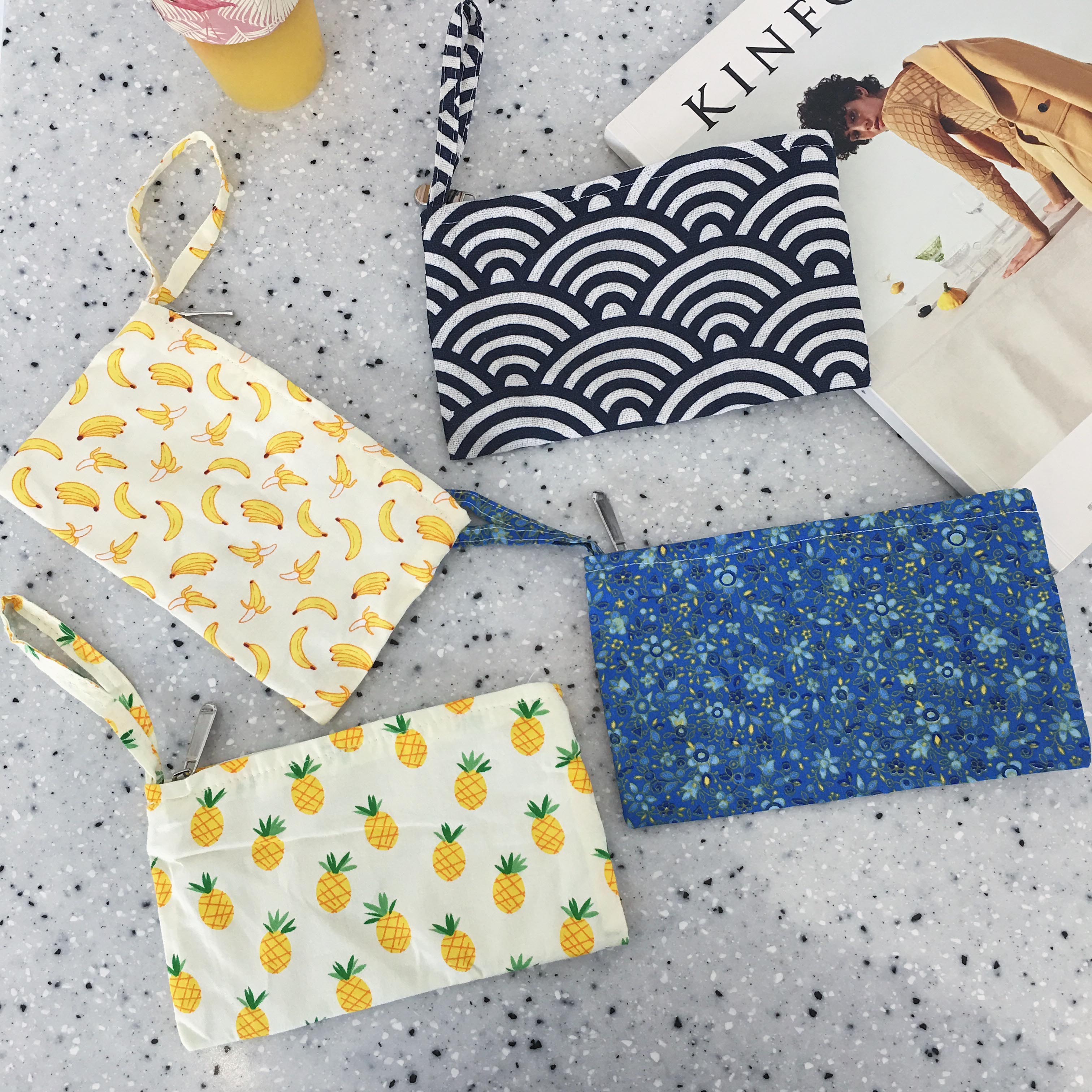 Ví tiền xu bằng vải ví dior