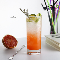 ins straight body cup drinks cup colin cup cocktail cup suplay water cup chic minimalist transparent glass milk cup