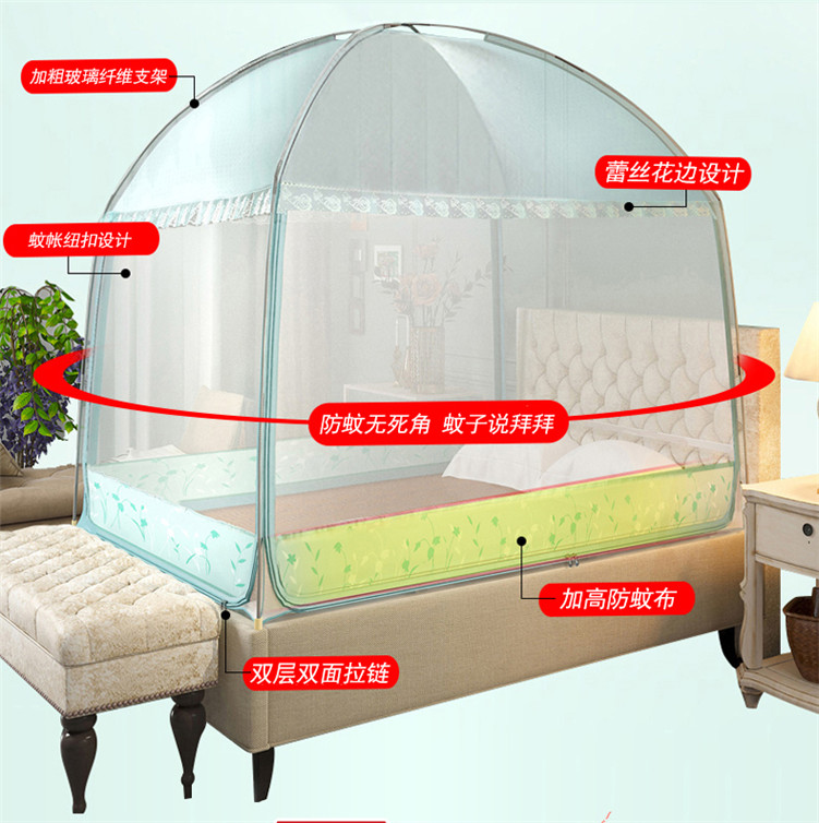 Giường đôi lưới 1.8m đất nhà yurt bài 2.0x2.2 m 1.2w nhắn được mã hóa mới đăng tải giảm 1,5 - Lưới chống muỗi màn mắc giường