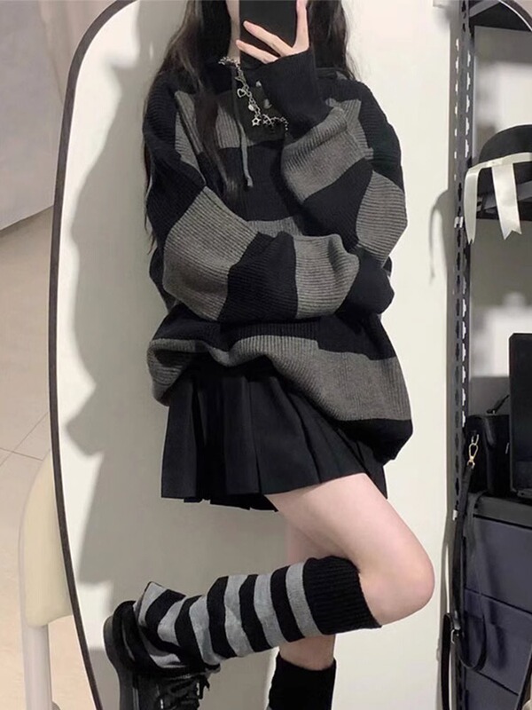 Casual Loose Knit Cardigan Sweater for Women, Mid-Length, Vintage Japanese Style, Winter 2025 New Early Autumn Collection Casual Loose Knit Cardigan Sweater for Women, Mid-Length, Vintage Japanese Style, Winter 2025 New Early Autumn Collection
