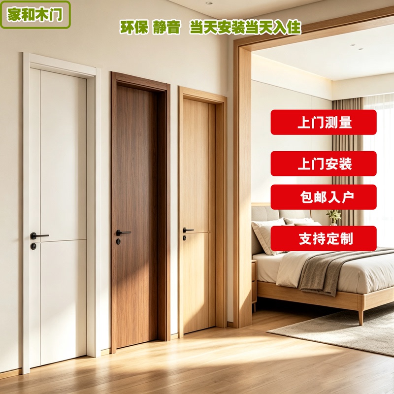 White Silent Invisible Door, Outward-Opening Solid Wood Paint-Free Interior Set Door, Carbon Crystal Bedroom Door, Wooden Door White Silent Invisible Door, Outward-Opening Solid Wood Paint-Free Interior Set Door, Carbon Crystal Bedroom Door, Wooden Door