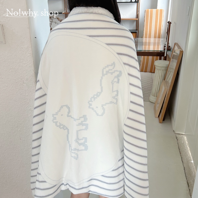 No! Why Shop at Waiyidian? Korean-Style Lamb Wool Double-Layer Thickened Sofa Blanket, Nap Air Conditioning Blanket - Striped Pony No! Why Shop at Waiyidian? Korean-Style Lamb Wool Double-Layer Thickened Sofa Blanket, Nap Air Conditioning Blanket - Striped Pony
