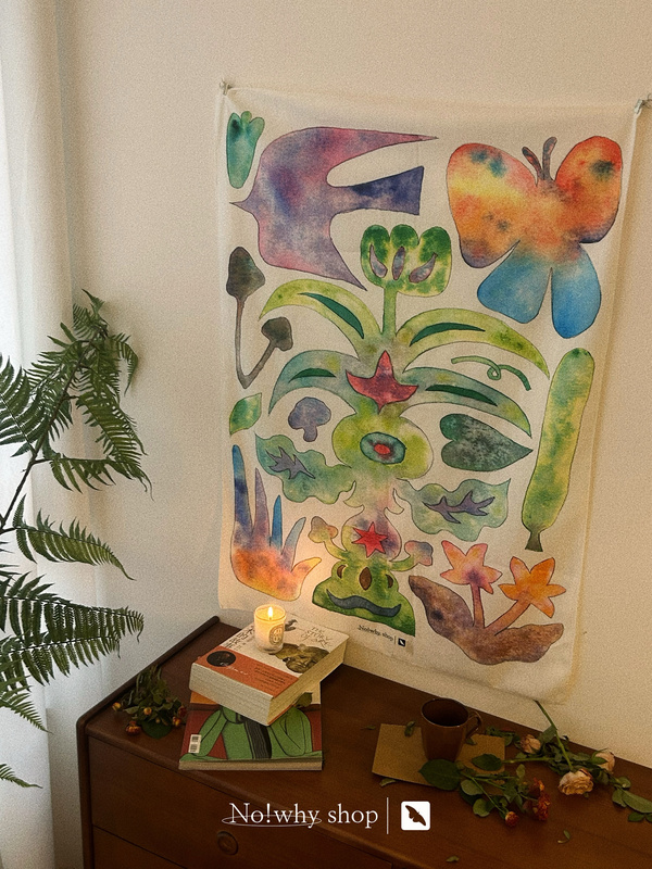 No!Why Shop·Wai Shop×Ether Botanical Garden - Plant-Themed Hanging Cloth Backdrop Bedroom Decoration Wall Decor No!Why Shop·Wai Shop×Ether Botanical Garden - Plant-Themed Hanging Cloth Backdrop Bedroom Decoration Wall Decor
