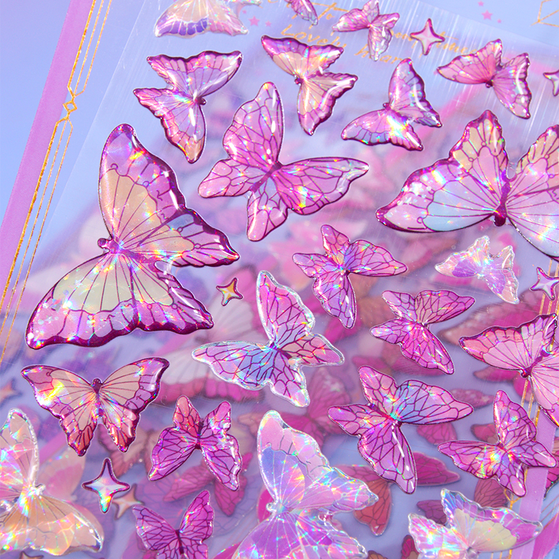 Butterfly Cat's Eye Crystal Stickers for Girls, Dreamy and Shiny, for Decorating Planners, Phone Cases, and Children's Decorations Butterfly Cat's Eye Crystal Stickers for Girls, Dreamy and Shiny, for Decorating Planners, Phone Cases, and Children's Decorations