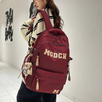 Schoolbags for Men and Women with Graffiti Letters, Workwear Style, Weight-Reducing Backpacks, Large-Capacity Backpacks for Middle and High School Students, Travel Backpacks