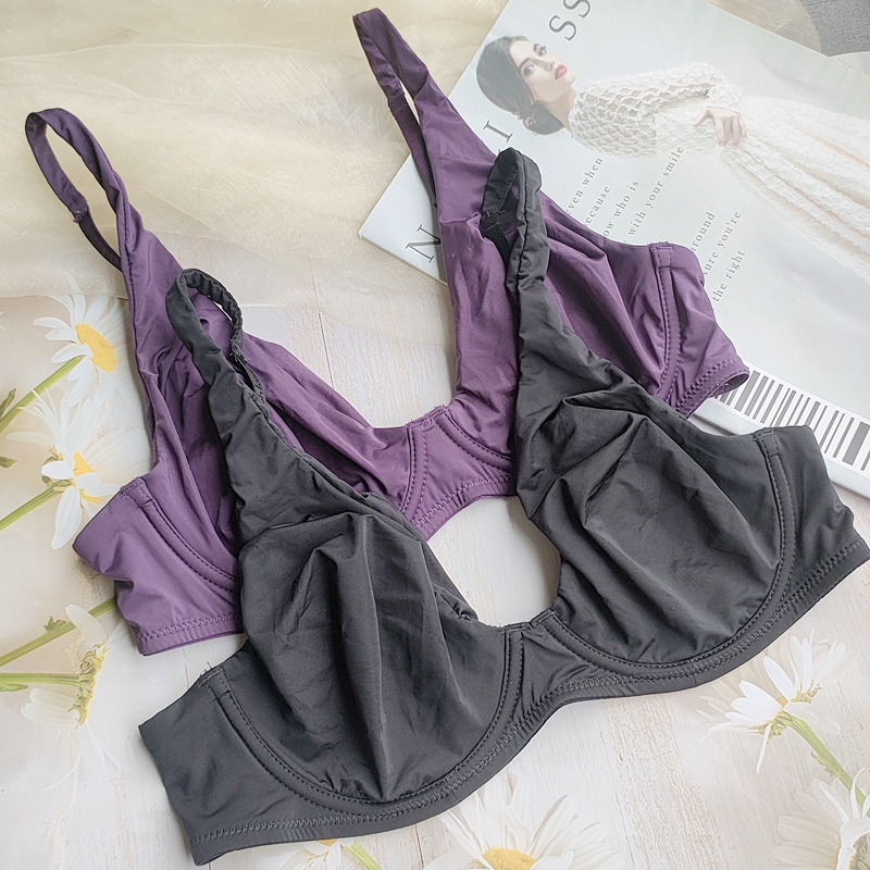 Beautiful! Ultra-Thin Cup, Sexy Deep V, Makes Large Breasts Appear Smaller, Full Cup, No Padding, Comfortable, Breathable, Breast-Reducing Bra