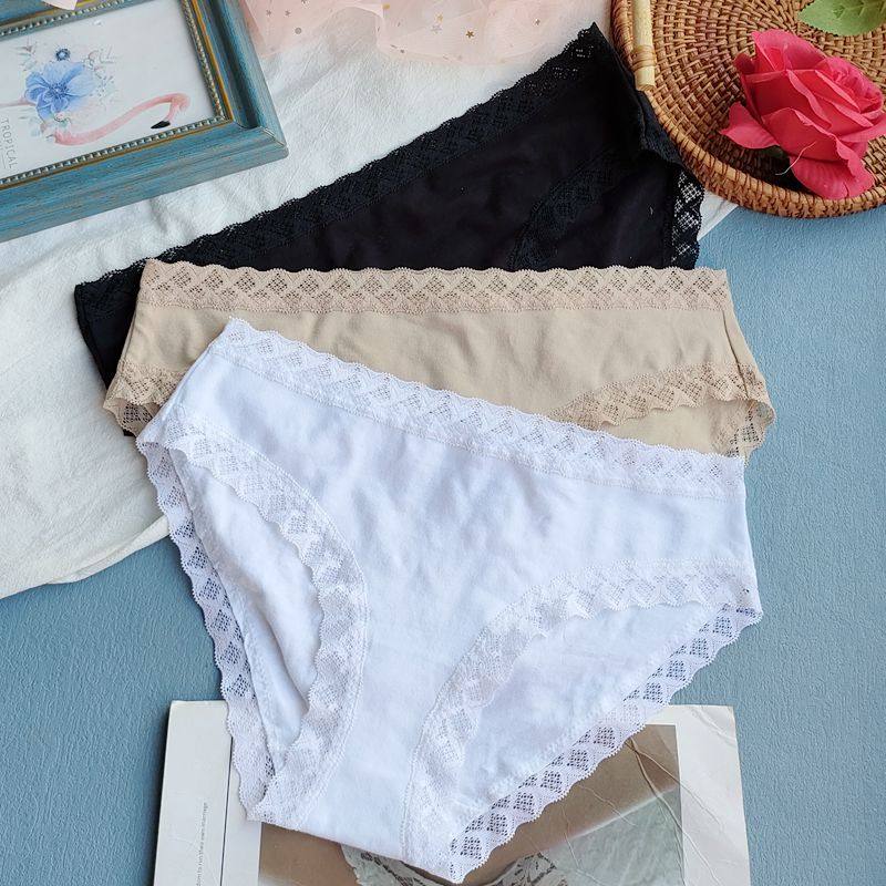 New outlet Foreign trade Original list US fine Sexy Triangle pants Complexion Pure Cotton Comfort Breathable Briefs Women Summer