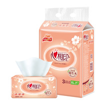 Heart Print Wide Paper DT200 200 Flower Flower Series Soft Paper Tissue Paper 3 Pack Paper Pumping Toilet Paper