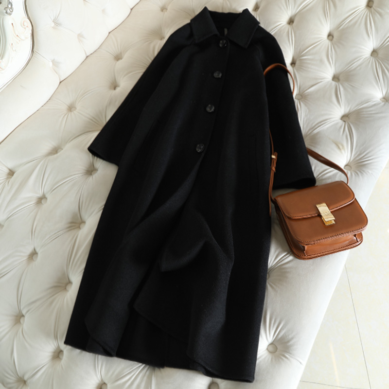 Mùa đông 2018 mới áo khoác cashmere hai mặt nữ dài Albaka áo len lớn màu đỏ trên đầu gối - Accentuated eo áo áo dạ dài nữ