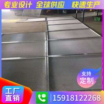 Aluminum grid mesh Diamond size hole ceiling ceiling Hexagonal fish scale stretched mesh Exhibition hall ceiling ceiling