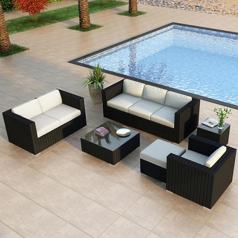 Outdoor rattan sofa courtyard terrace garden leisure rattan sofa outdoor balcony sun protection rattan chair sofa rattan furniture