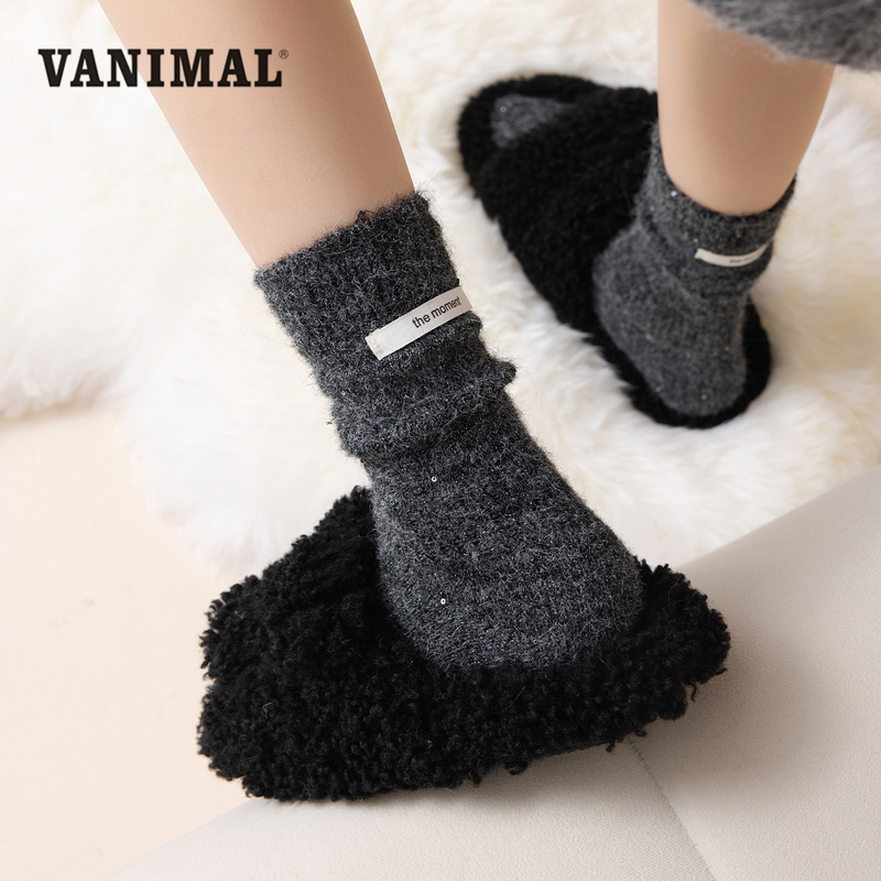 Gray Socks for Women, Thick Knit Mid-Calf Socks, Warm Wool Korean Style Ins Influencer Style Slouch Socks, Winter Thick Long Socks Gray Socks for Women, Thick Knit Mid-Calf Socks, Warm Wool Korean Style Ins Influencer Style Slouch Socks, Winter Thick Long Socks