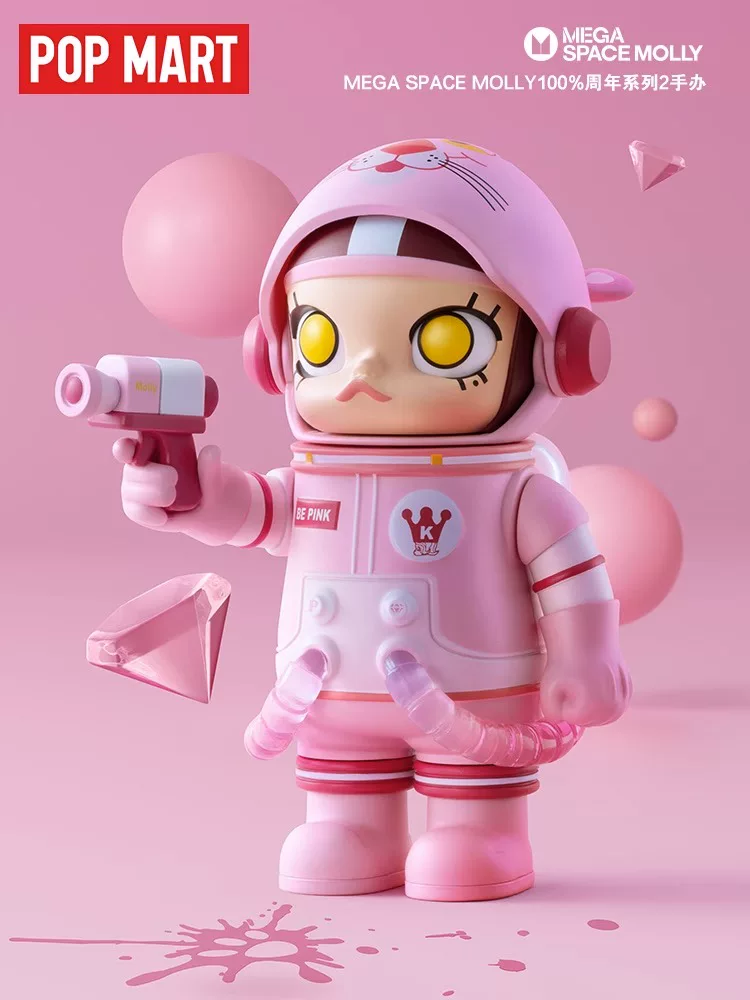 Popmart Bubble Mate Mega Anniversary Space Molly второе поколение коллекционная тайная коробка ручная работа украшения