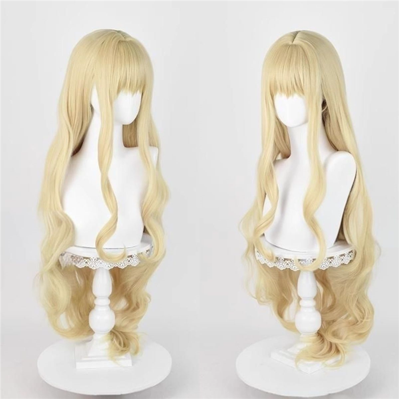 Boli Rose Net Guardian Sweetheart Chihaya Himawari Cosplay Wig with Special Scalp-Like Texture, Golden Long Curly Hair Boli Rose Net Guardian Sweetheart Chihaya Himawari Cosplay Wig with Special Scalp-Like Texture, Golden Long Curly Hair