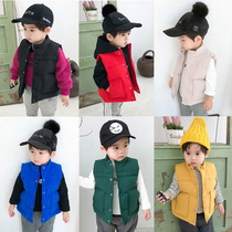 Baby vest men 1-3 years old 2 deep autumn new cotton child vest baby waistcoat baby waistcoat Korean childrens coat tide
