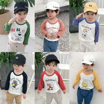 Baby t-shirt 2020 autumn new comfortable base shirt Baby long-sleeved top boy clothes childrens fashion clothes small