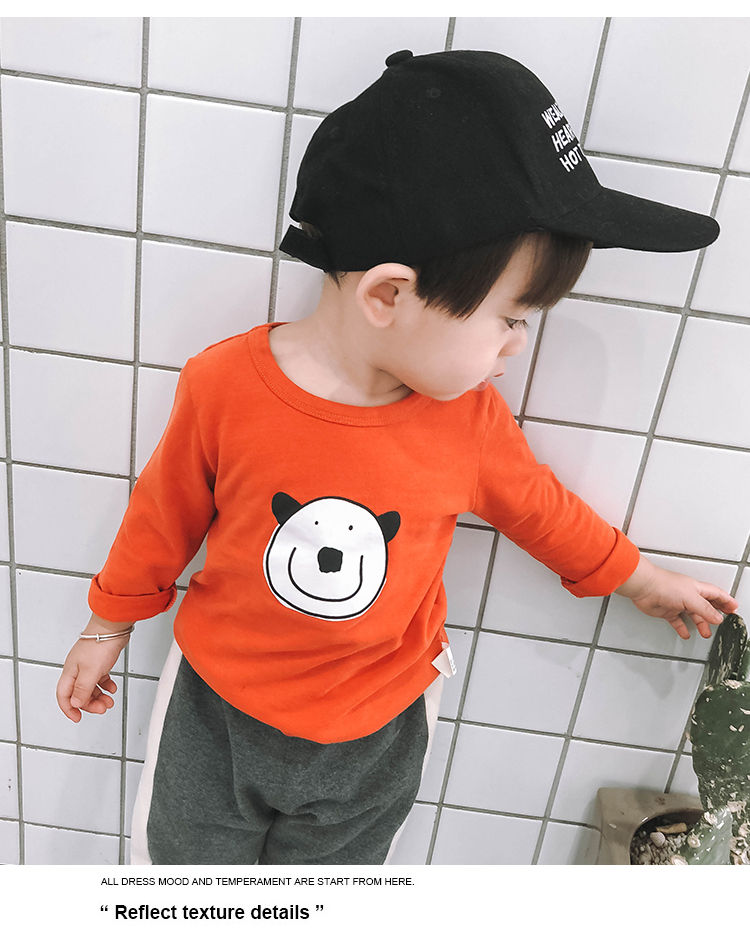 Áo thun trẻ em nam 1-3 tuổi xuân hè cho bé sơ mi dài tay chạm đáy áo sơ mi trẻ em thủy triều 2019 quần áo trẻ em mới thời trang trẻ em