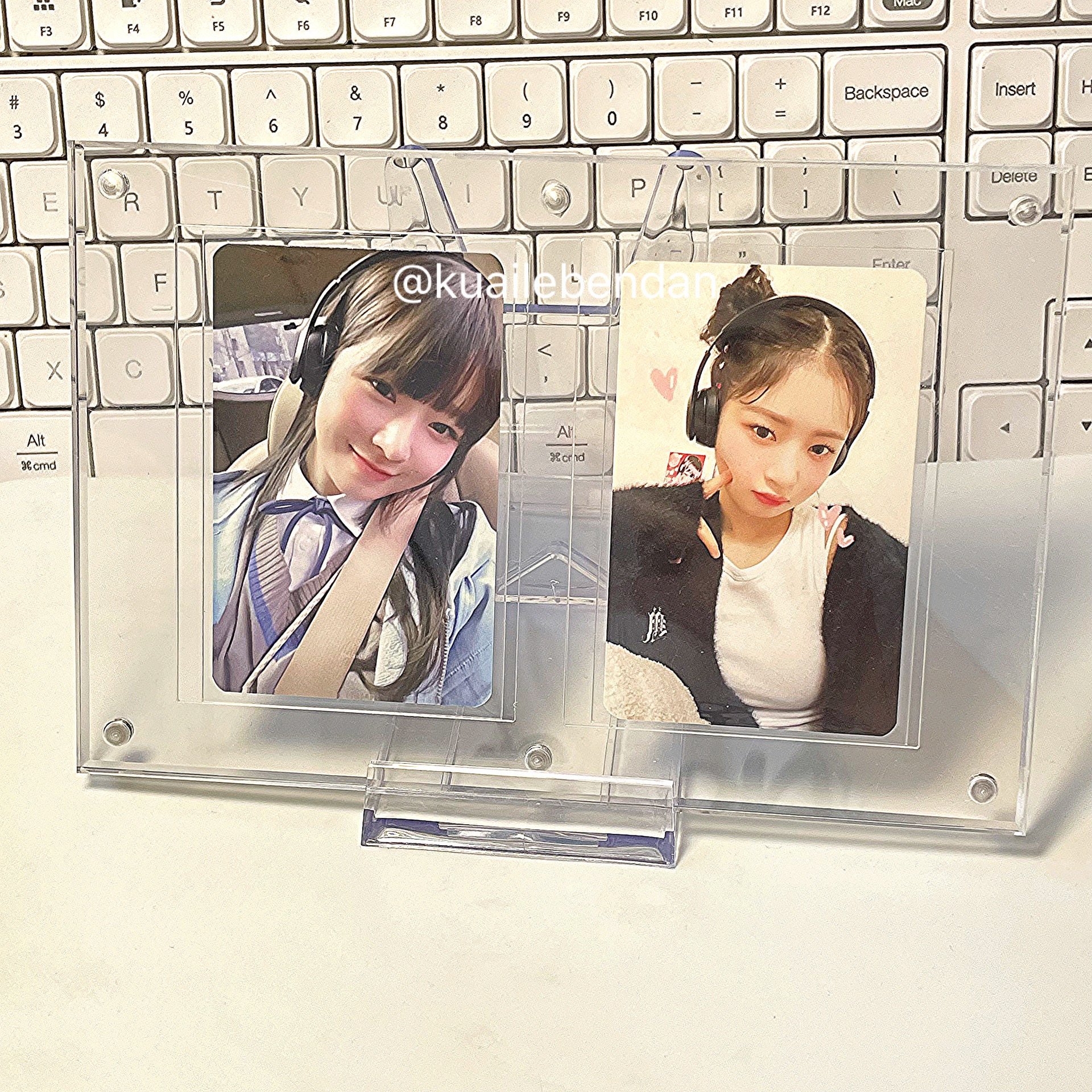 Korean 3-inch small card Polaroid acrylic photo frame transparent strong magnetic groove card brick photo frame photo student desktop - Taobao