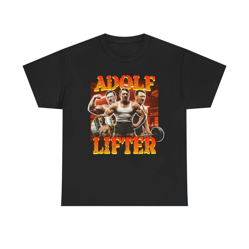 Adolf Lifter Bodybuilding Short-Sleeved T-Shirt for Men and Women, Summer Fashionable Pure Cotton Breathable Top, Couple Style Base Shirt Adolf Lifter Bodybuilding Short-Sleeved T-Shirt for Men and Women, Summer Fashionable Pure Cotton Breathable Top, Couple Style Base Shirt