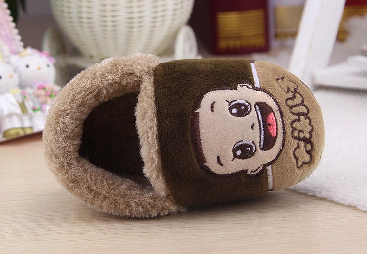 Pantoufles enfants en suède pour hiver - semelle caoutchouc - Ref 1004868 Image 25