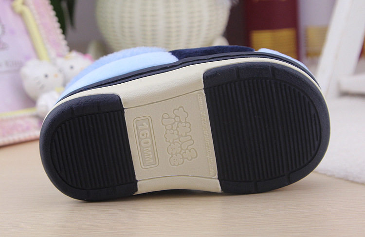 Pantoufles enfants en suède pour hiver - semelle caoutchouc - Ref 1004868 Image 22