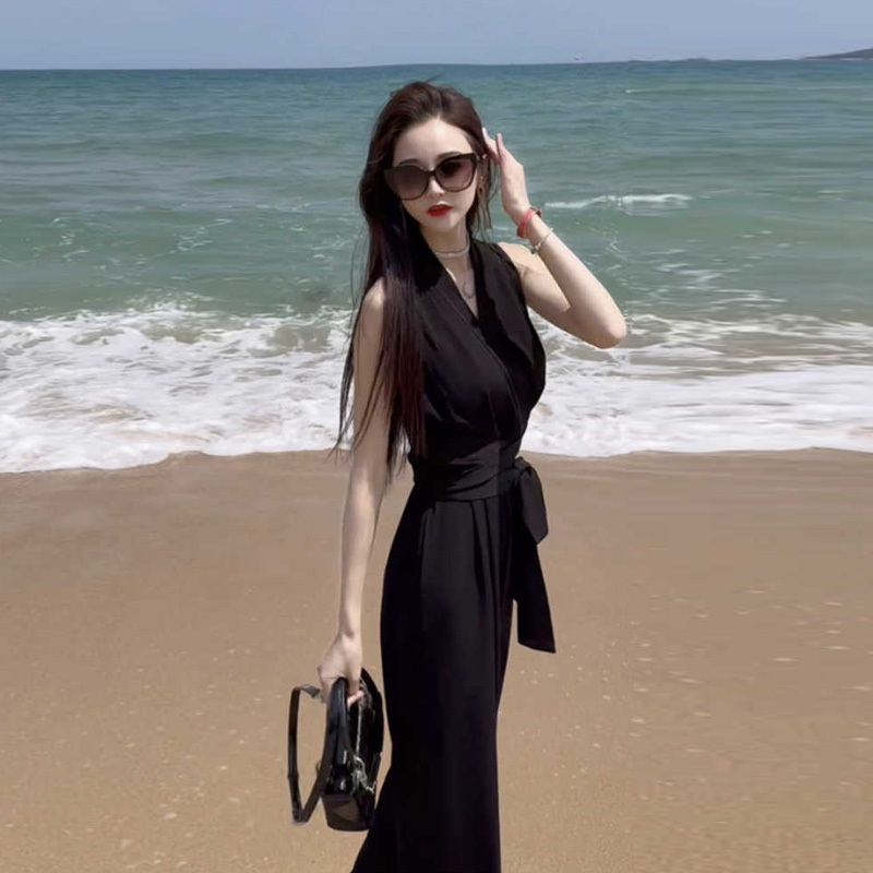 High-End, Elegant, Light Luxury Jumpsuit for Women, 2026 Summer New Style, Goddess-Like Wide-Leg Pants Suit High-End, Elegant, Light Luxury Jumpsuit for Women, 2026 Summer New Style, Goddess-Like Wide-Leg Pants Suit