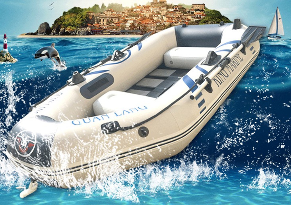 Rubber boat thickened hard bottom fishing boat motor rubber boat kayak assault boat net hovercraft electric