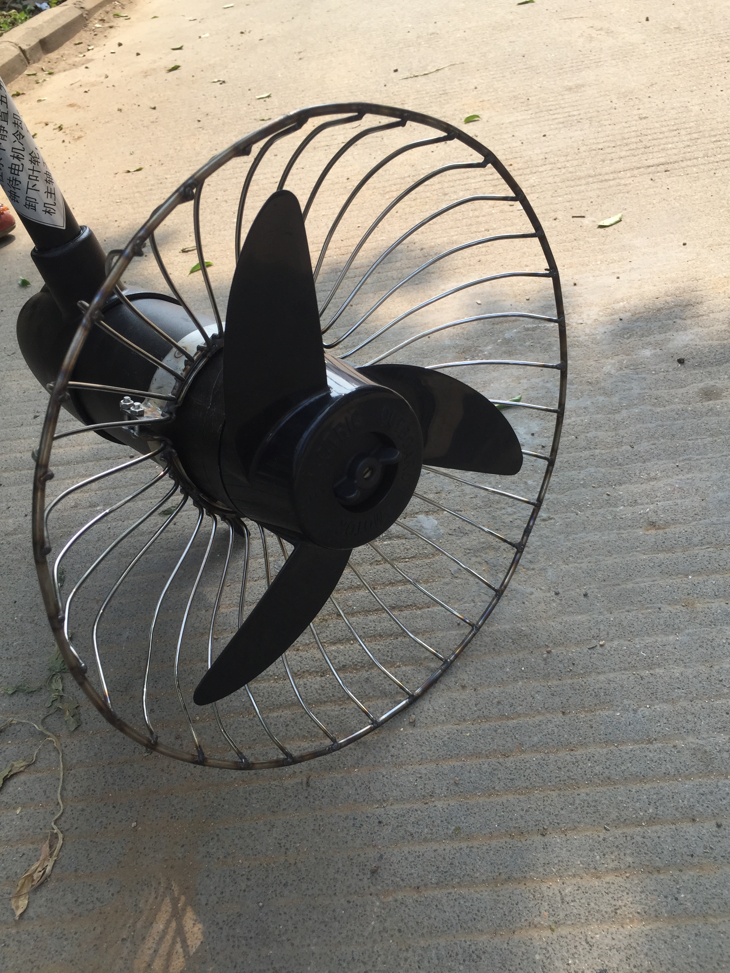 Thruster marine electric kayrowing electric thruster propeller rubber dinghy external machine 12v24v mesh hood