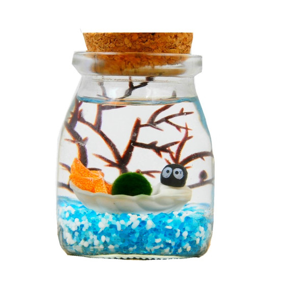 Seaweed ball micro-landscape ecological bottle hydroponic ball algae creative mini plant desktop glass bottle potted gift